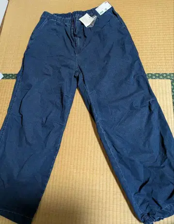 와이드 파라슈트 팬츠 데님