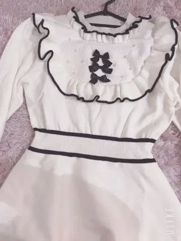 evelyn 에블린 바이컬러 프릴 OP 원피스