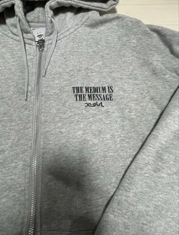 X-girl 후드티 S 그레이 로고