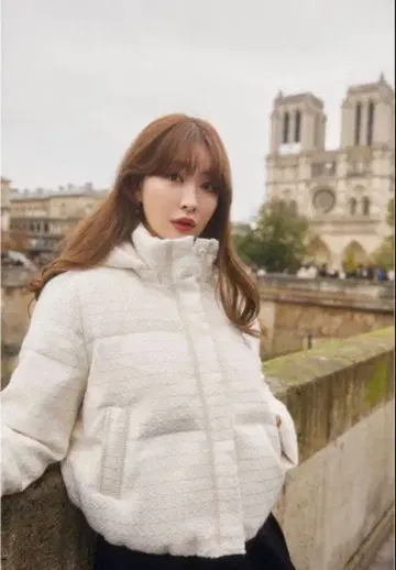 Herlipto Hooded Tweed Down Jacket