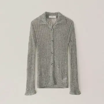 ohotoro 페더 데미지 가디건 그레이