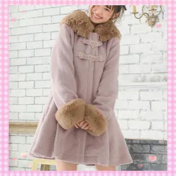 ROJITA 하트 비쥬 버클 코트 핑크 양산형 지뢰