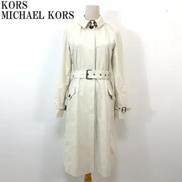LA5302 마이클코어스 벨트 포함 롱 트렌치코트 베이지 4