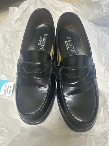 HARUTA 블랙 로퍼 25 EEE