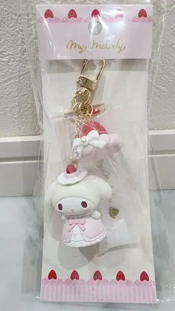 마이멜로디 딸기 휘핑 케이크 키링 산리오