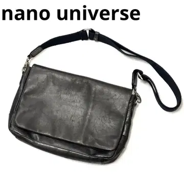 나노 유니버스 nano universe 올 가죽 숄더백 블랙