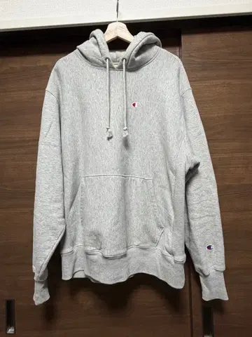 Champion Reverse Weave 후드티 L 사이즈 그레이