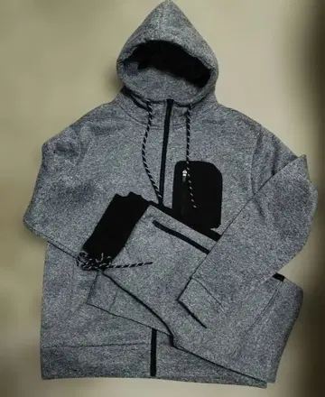 CINEMA 후드 부착 그레이 후드티 LL 상하의 세트 하의 L