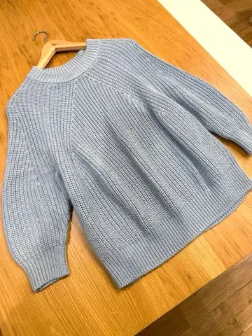 BATONER 코튼 5게이지 골지 편직 니트