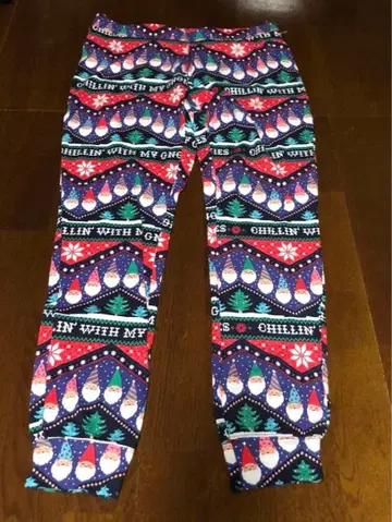 크리스마스 패턴 롱 팬츠 US S 뉴욕