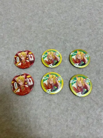 센라 2025 Brun 캔뱃지 등신 여우 그린 빨간색