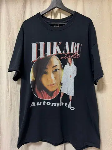 초 레어 Hikaru Utada 그래픽 T셔츠 L 사이즈 블랙