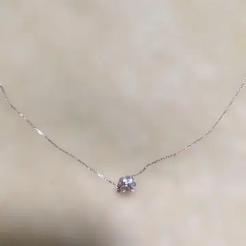 K10 핑크 골드 체인 스톤 목걸이