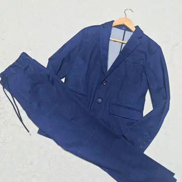 [레어] ABAHOUSE 워셔블 스트레치 펜 체크 트래블 수트