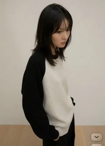 Scheme raglan knit black s 사이즈 OHOTORO