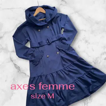 새상품급 [axes femme] 엑시즈팜 후드 부착 코트 M