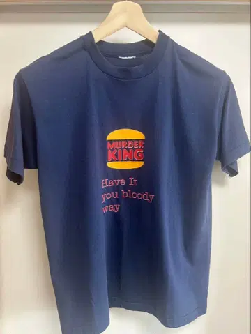 vintage 버거킹 티셔츠 구제 의류