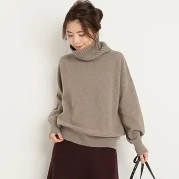 인기 모델 스픽 앤 스팬 캐시미어 울 터틀 풀오버 니트