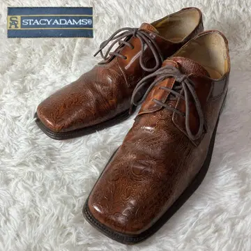 새상품급 스테이시 아담스 가죽 올 패턴 페이즐리 가죽 신발 26.5cm