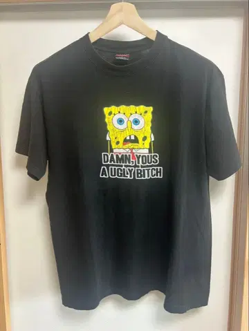 스펀지밥 T셔츠 구제 의류 vintage