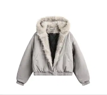 퍼가 달린 그레이 자켓