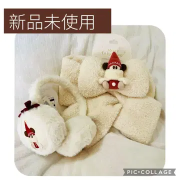 [미사용 새상품] 디즈니 리루린린 머플러 귀도리 세트