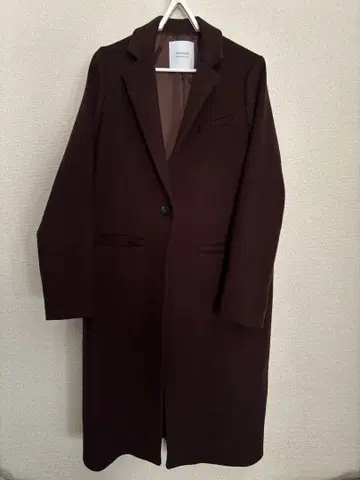 STUDIOUS 버건디 체스터 코트 사이즈 1