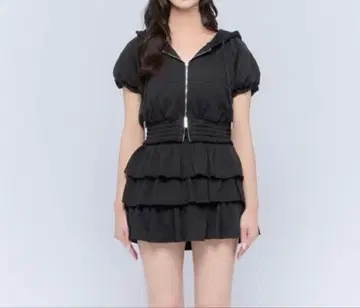 티어드 맨투맨 셋업 블랙