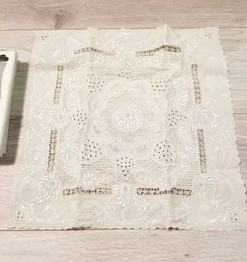 [ 미사용 ] 스와토우 손수건 약 29 x 29 자수