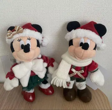 미키 미니 크리스마스 봉제 인형 2025 배치 2개 세트