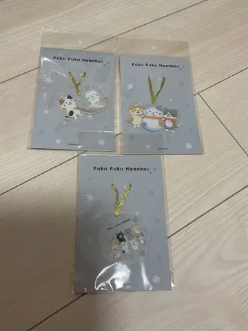 후쿠후쿠 냥코 크리스마스 아크릴 오너먼트 3개 세트