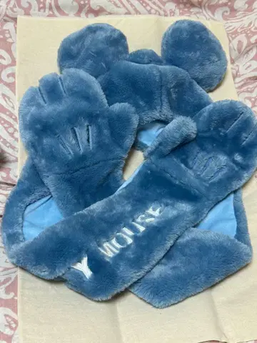 디즈니 머플러캡 미키마우스 모자 장갑 캡 미키 후드