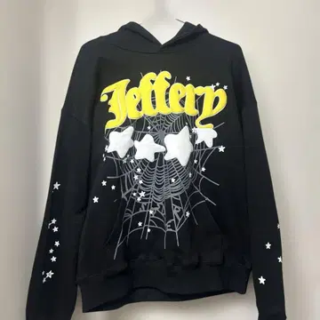Jeffery 스파이더 웹 후드티 블랙