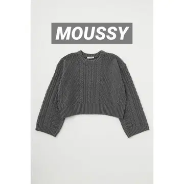 CABLE KNIT 상의 GRY MOUSSY 그레이