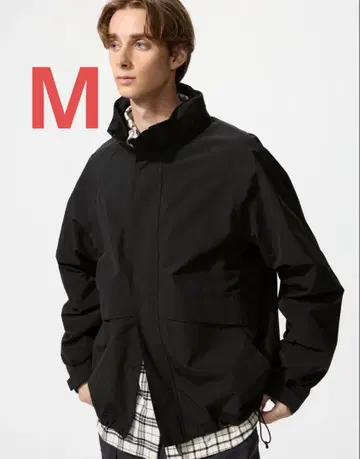 유니클로 윈드프루프 스탠드 블루종