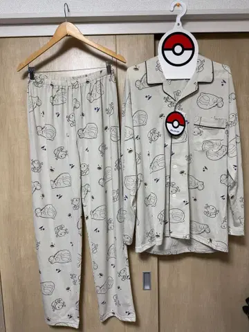 [ 미사용 새상품 ] 포켓몬스터 룸웨어 파자마 상하의 세트