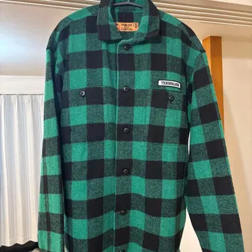 TENDERLOIN 그린 블랙 체크 M 사이즈