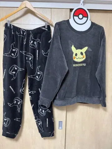 [ 새상품 ] 포켓몬스터 룸웨어 상하의 세트 파자마 미미큐