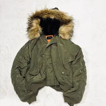 y2k 원 웨이 플라이트 자켓 N-2B 퍼 개더