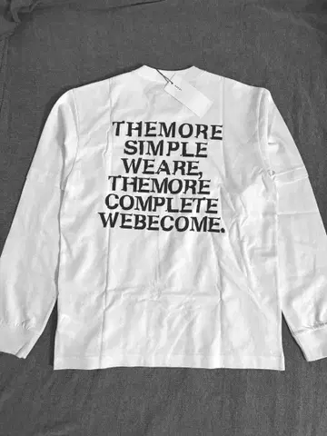 [ 새상품 ] sacai 화이트 롱 슬리브 티셔츠 사이즈 3