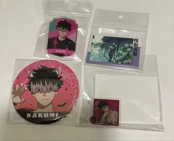 괴수 8호 나루미 겐 4점 아크릴 네임, 스퀘어, big 배지