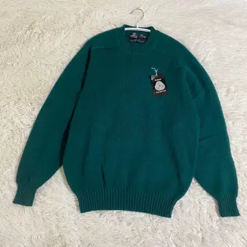 데드스탁 TINVY 울 니트 스웨터 L 그린 남성용