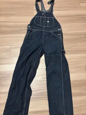 리 다크 데님 오버롤 S