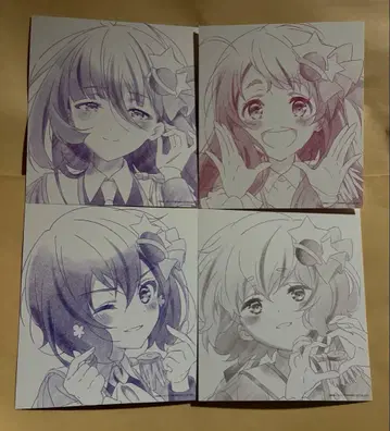 좀비랜드 사가 입장자 혜택 색지풍 카드 4종