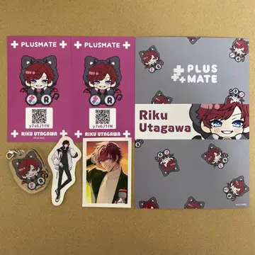 우타가와 리츠쿠 PLUSMATE 플러스메이트 스티커 아크릴 참