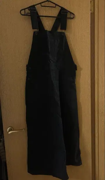 블랙 오버롤 스커트