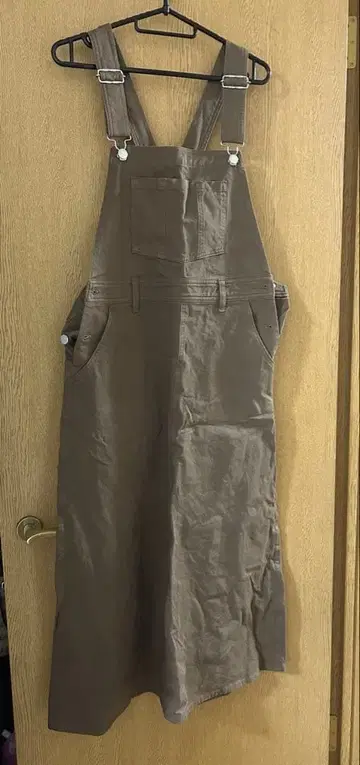 브라운 오버롤 스커트