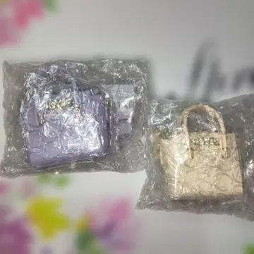 라벤더 크림 계열 비쥬 포함 핸드백 세트