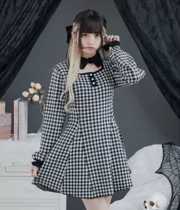 Pal elfy 카라 부착 니트 미니 원피스