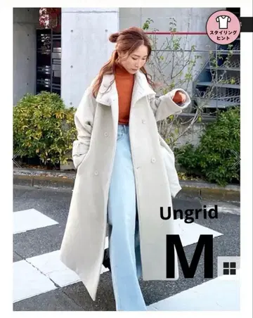 ungrid 스탠드 카라 루즈 코트